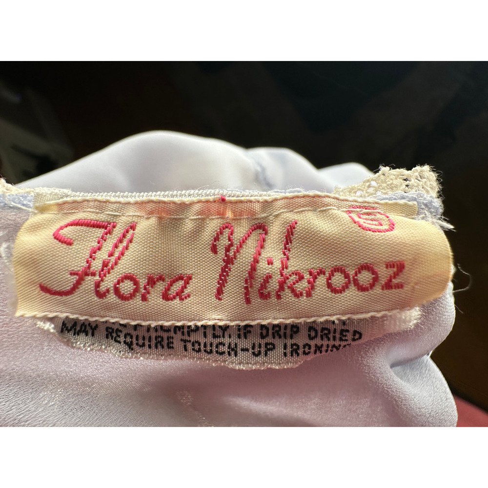 Vintage Flora Nikrooz S Lace One Piece Teddy Boudoir Pin Up Sexy Periwinkle Blue - Picture 7 of 7